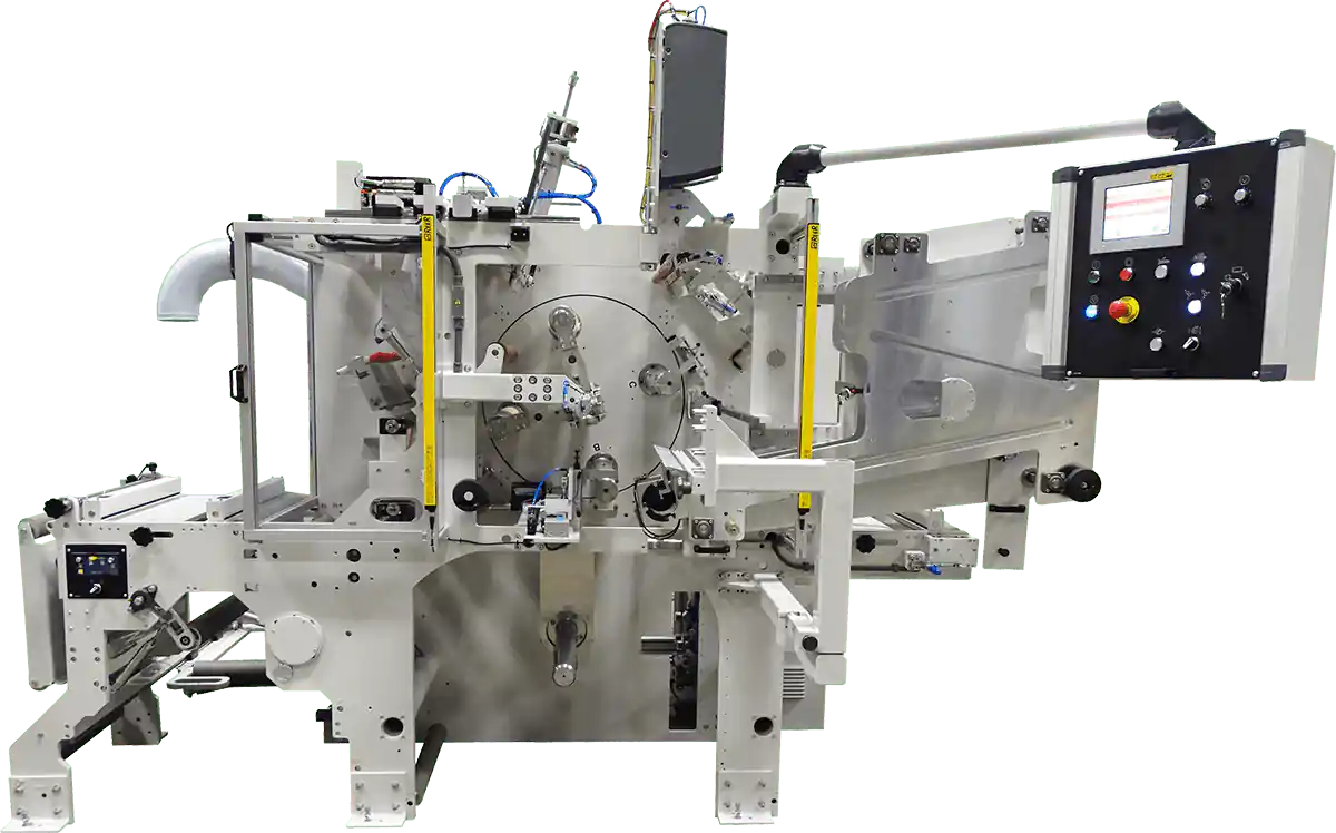 Inline & Offline Glueless Turret Rewinder With Automatic Cofe Loading Via Chute System